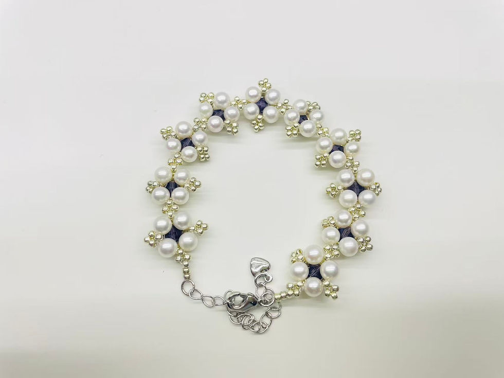 Thumbnail: S925 Sterling Silver Pearl Bracelet