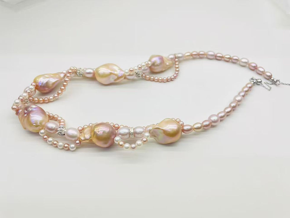 Thumbnail: S925 sterling silver, top-grade small Baroque metallic sheen