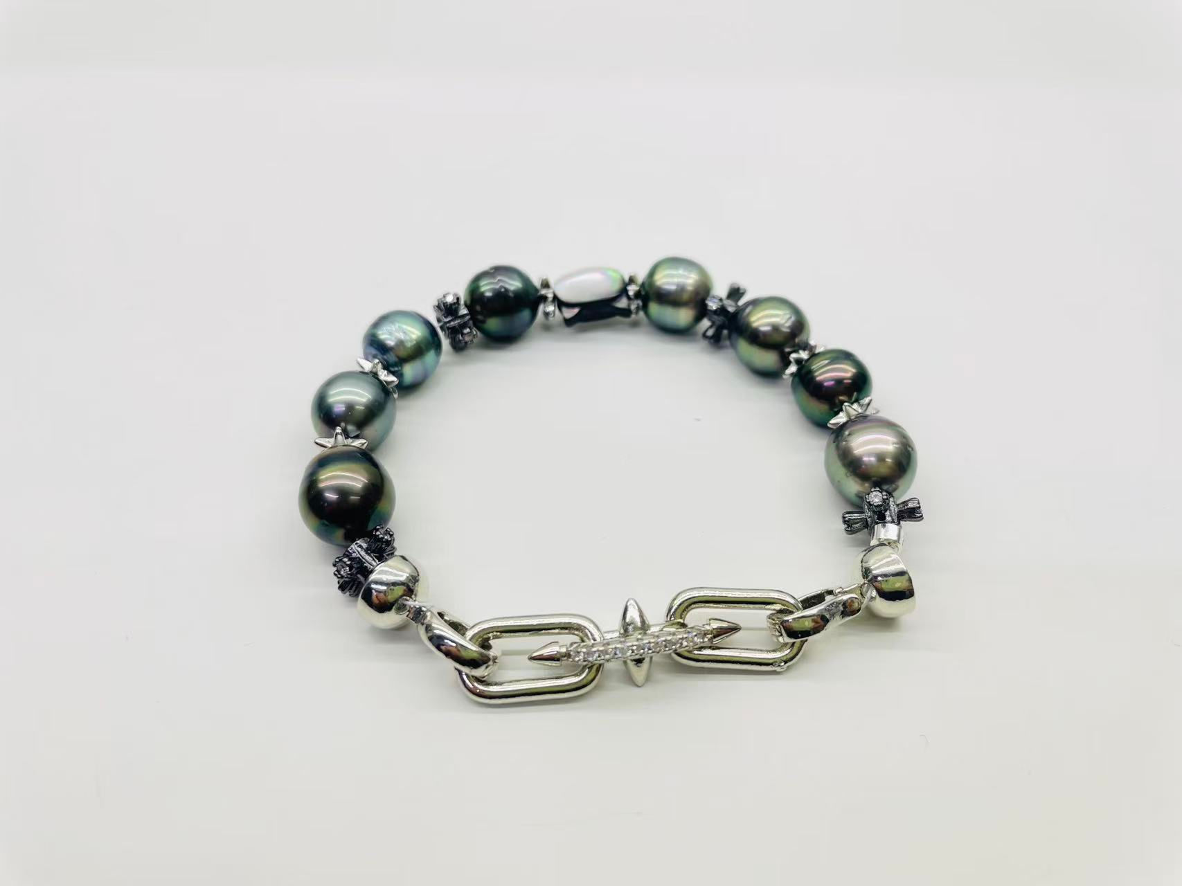 S925 Sterling Silver Clasp Tahitian Pearl