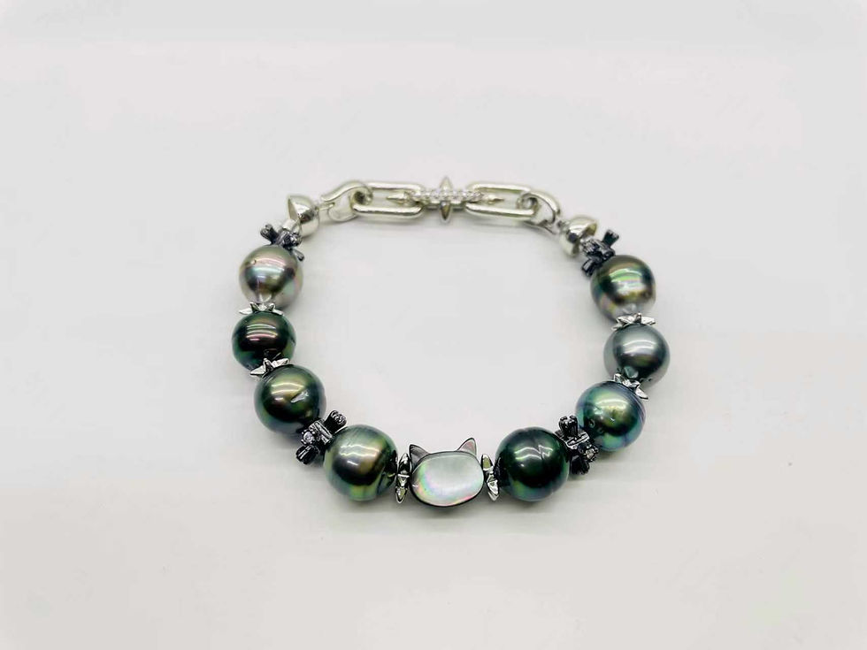 Thumbnail: S925 Sterling Silver Clasp Tahitian Pearl
