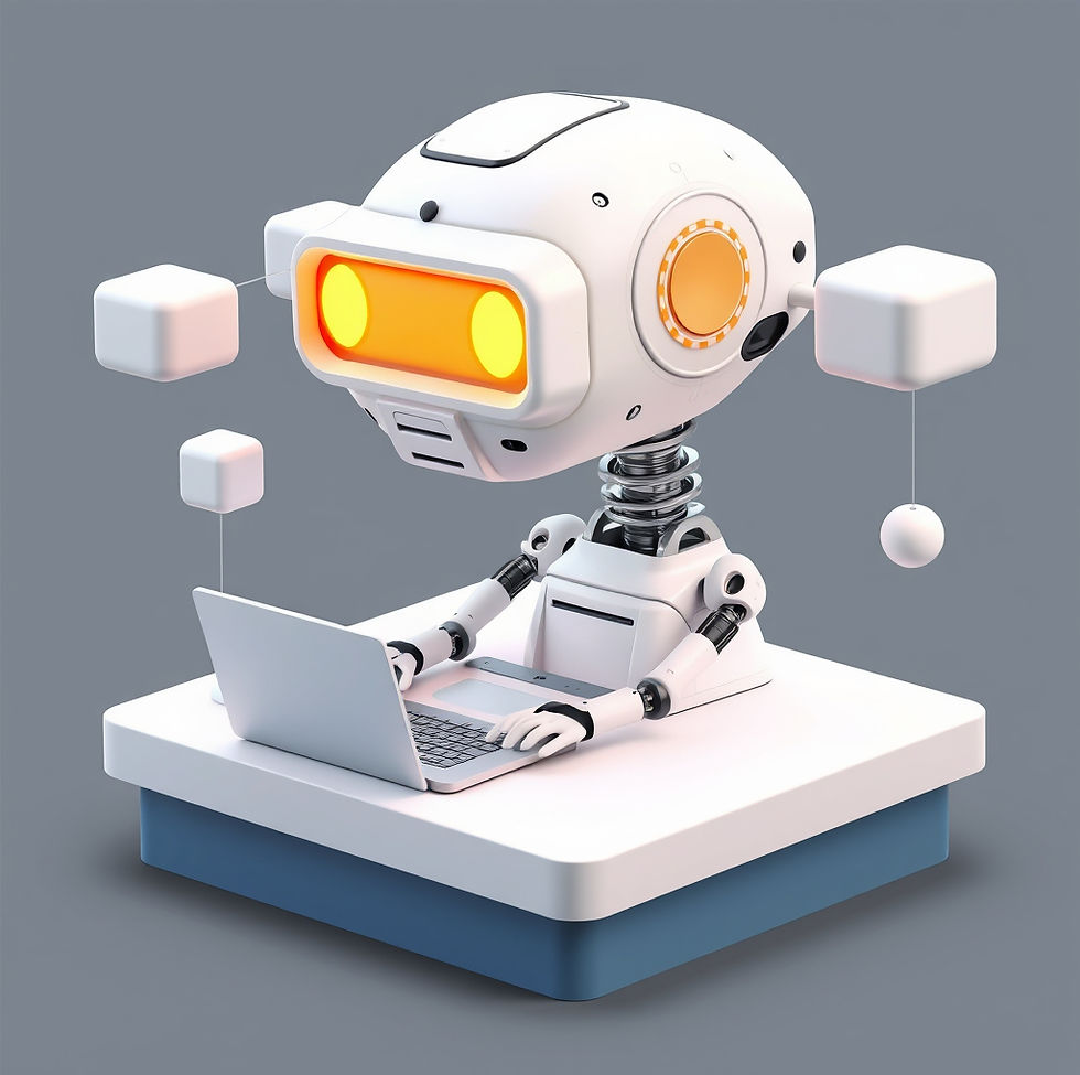 AI Agent working on a laptop