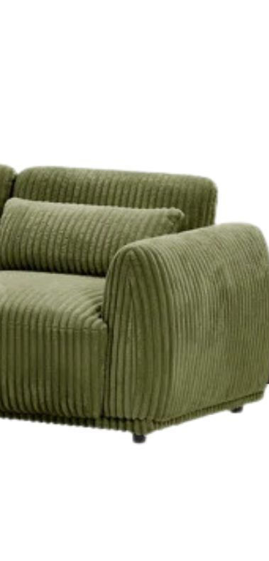 Thumbnail: Elsa 3 Seater Corduroy Sectional Sofa