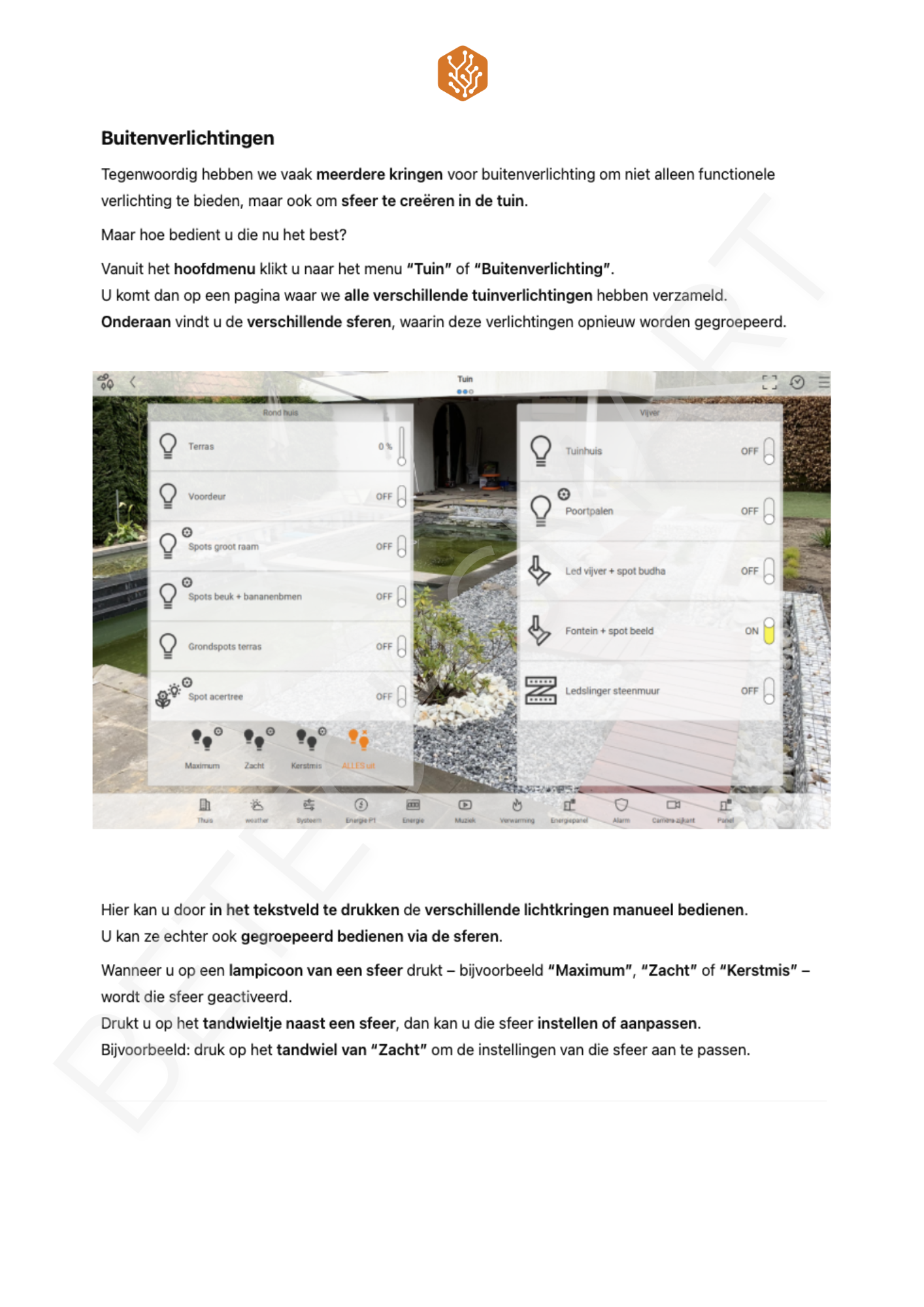 Buitenverlichting — stap 1