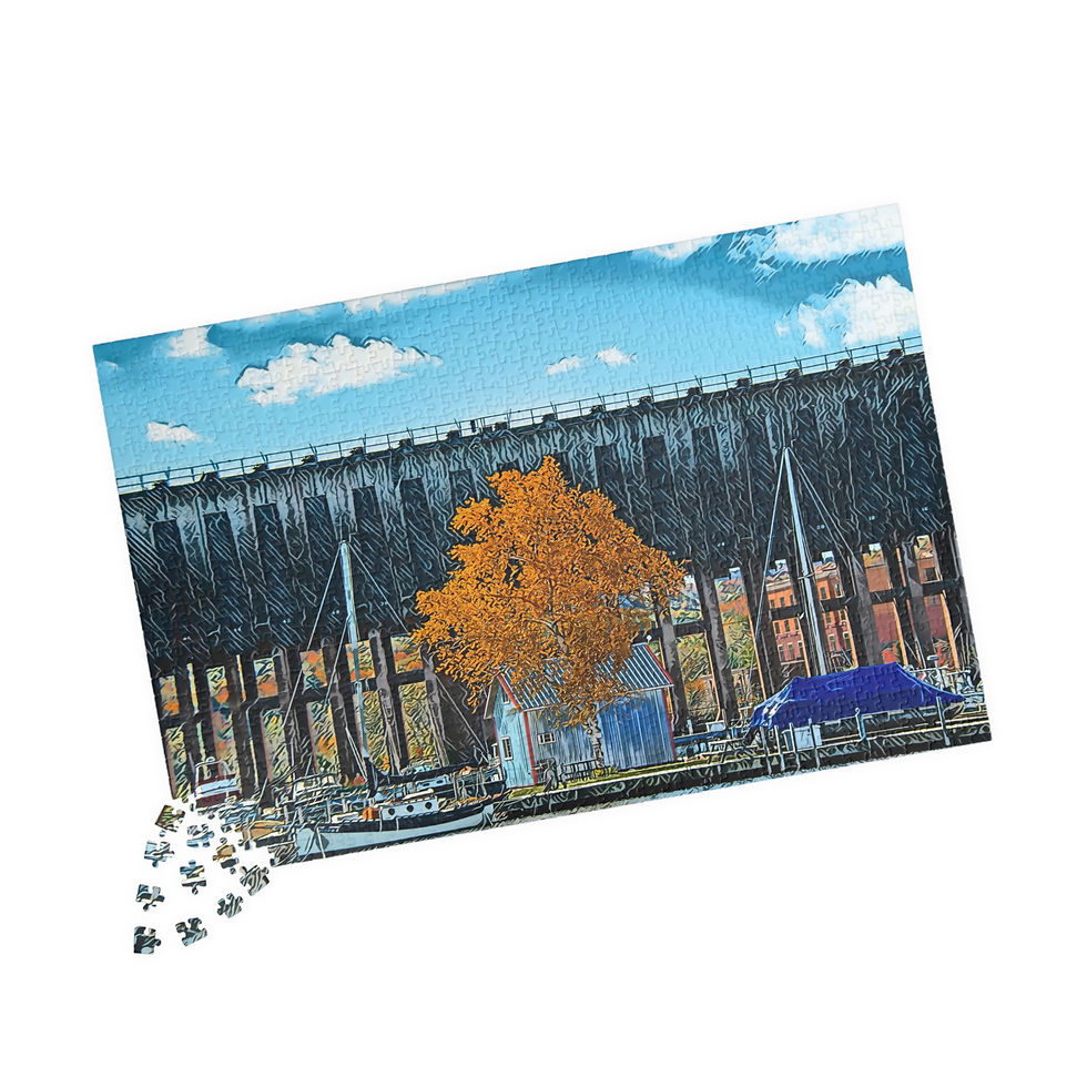 Thumbnail: Autumn at the Marquette Michigan Lower Ore Dock Puzzle (2 sizes)