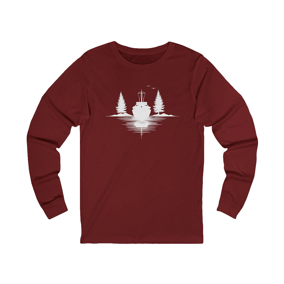 Thumbnail: Lake Vessel & Pines Unisex Jersey Long Sleeve Tee