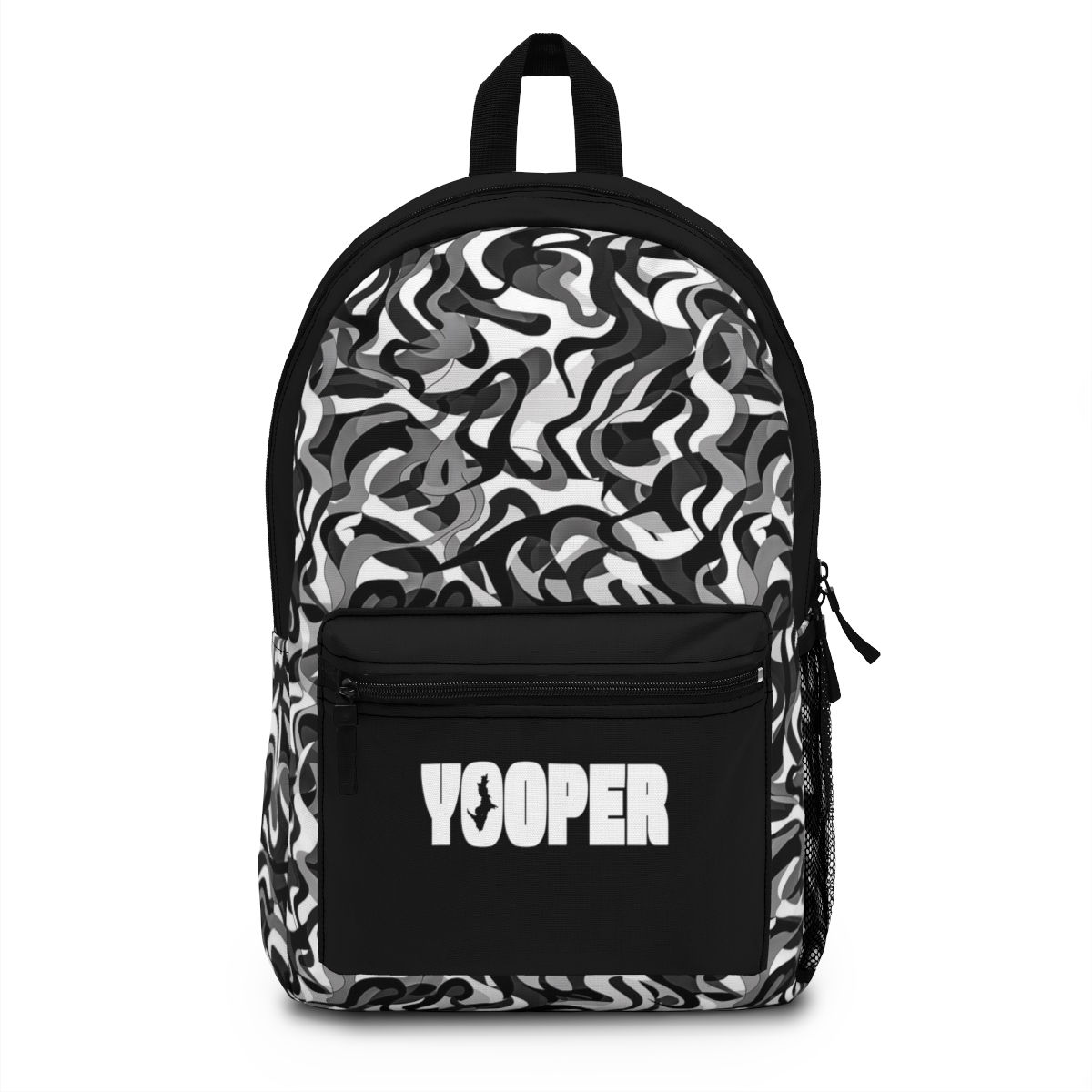 Yooper Black/White Camo Backpack
