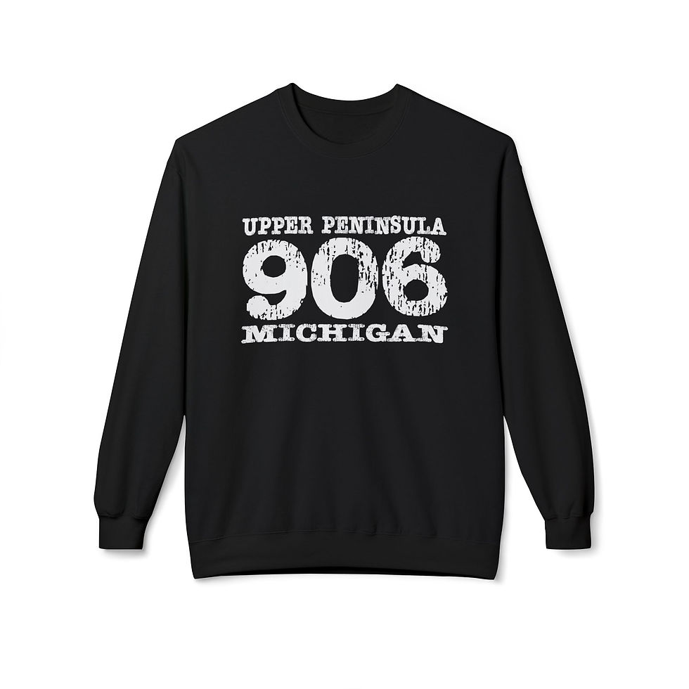 Thumbnail: Upper Peninsula 906 Unisex Midweight Fleece Crewneck Sweatshirt