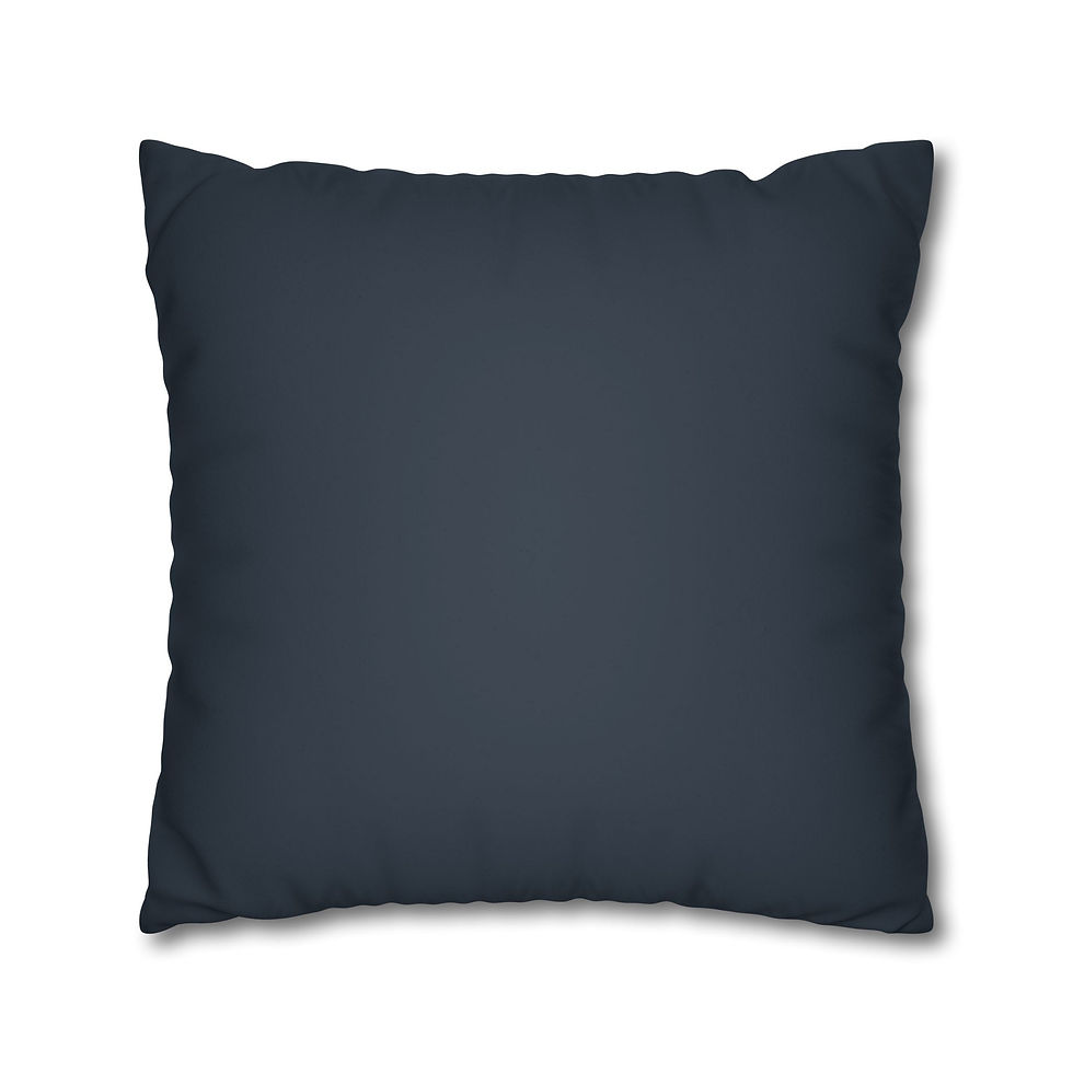Thumbnail: Michigan Winter Wonderland White on Demin Blue Faux Suede Pillow (Case Only)