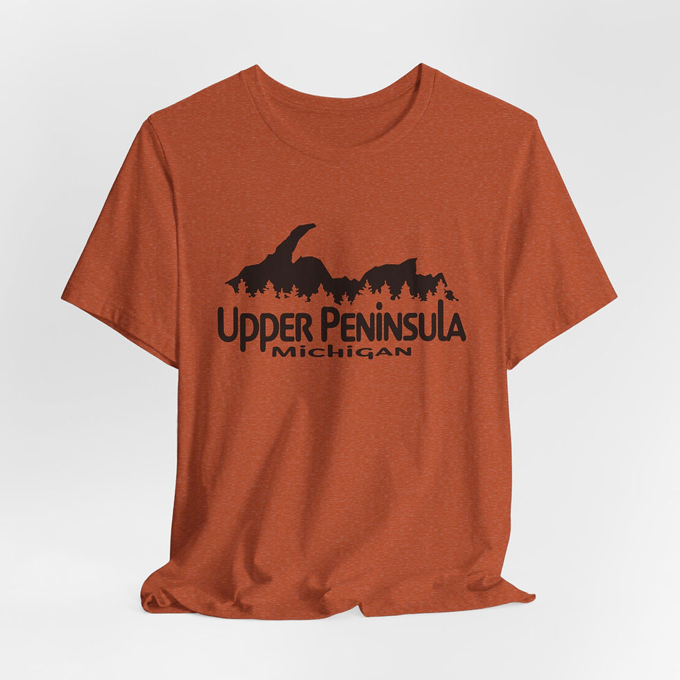 Thumbnail: Upper Peninsula Pine Silhouette Unisex Jersey Short Sleeve Tee