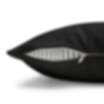 Thumbnail: UP Scroll White on Black Faux Suede Pillow (Case Only)