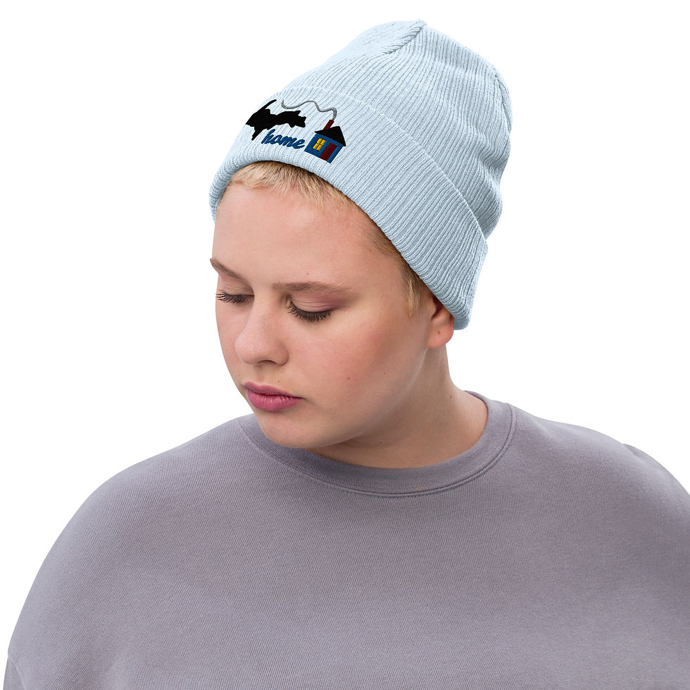 Thumbnail: Home Upper Peninsula Ribbed Knit Beanie