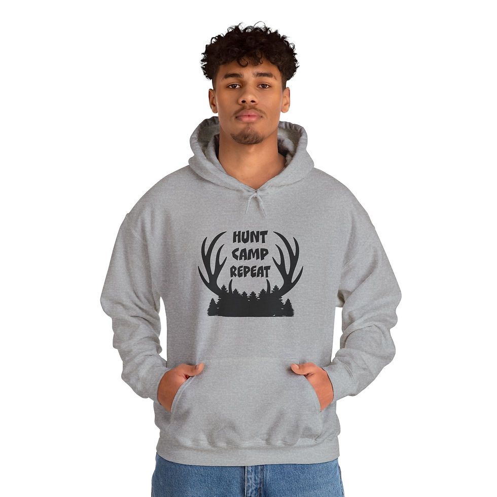 Thumbnail: Hunt-Camp-Repeat Unisex Heavy Blend™ Hooded Sweatshirt