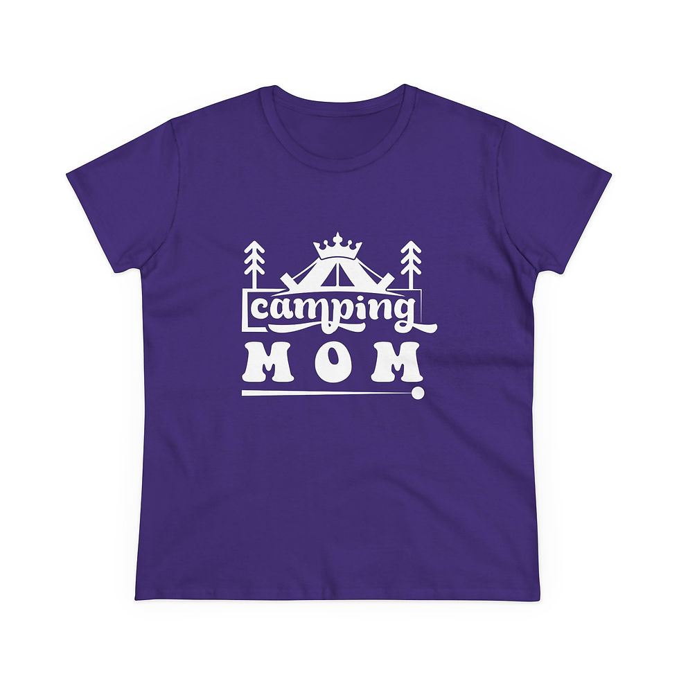 Thumbnail: Camping Mom Tee — Women's Cotton T-Shirt