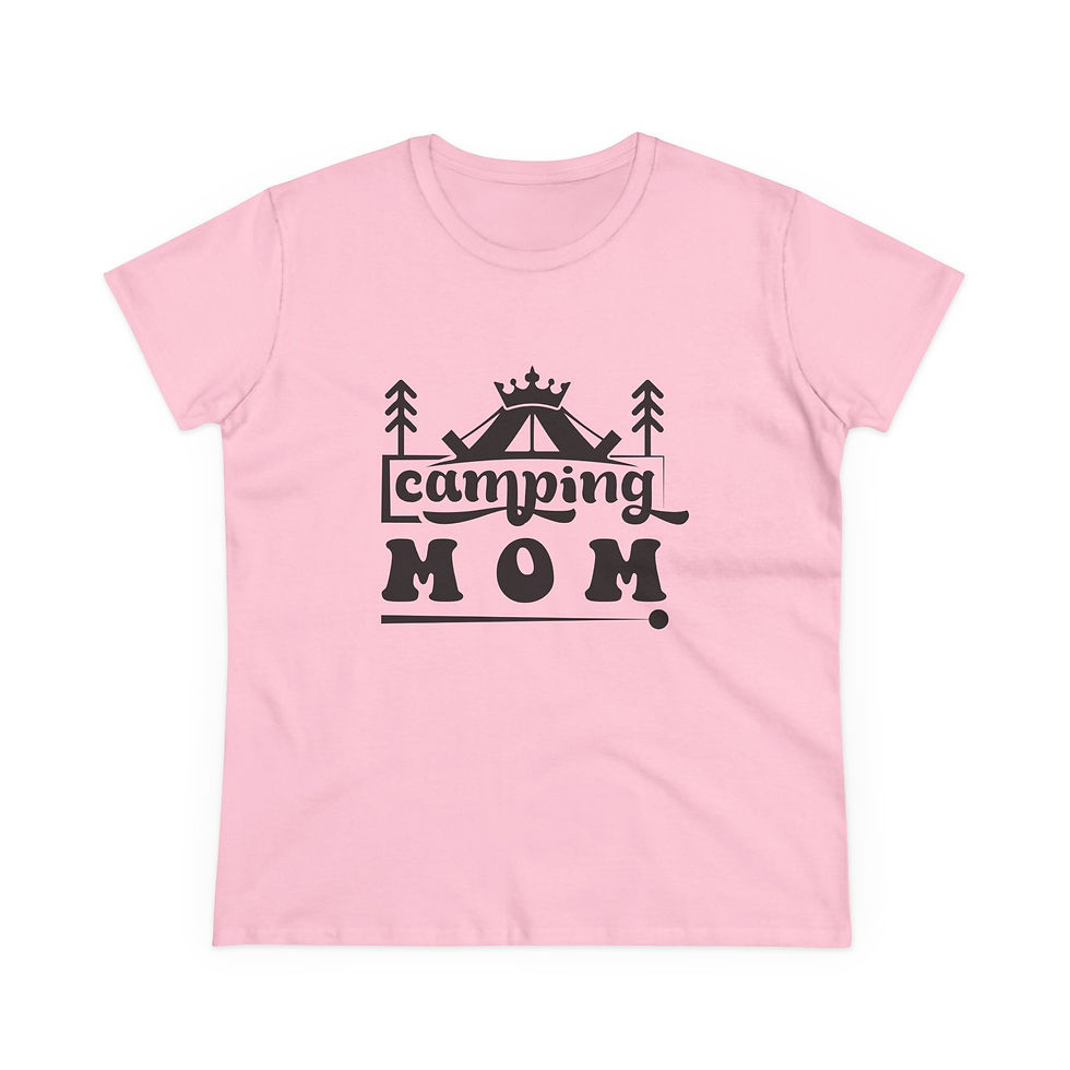 Thumbnail: Camping Mom Tee — Women's Cotton T-Shirt