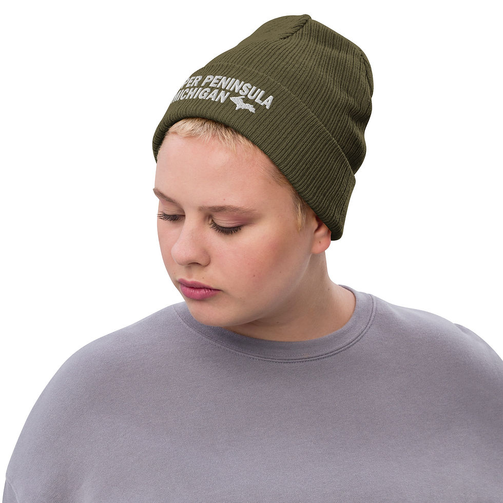 Thumbnail: Upper Peninsula Michigan Ribbed Knit Beanie