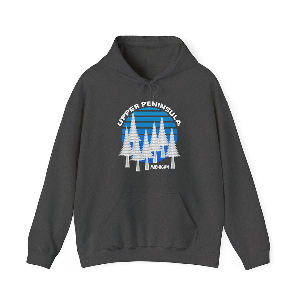 Thumbnail: Upper Peninsula Sunset Forest Unisex Heavy Blend™ Hooded Sweatshirt