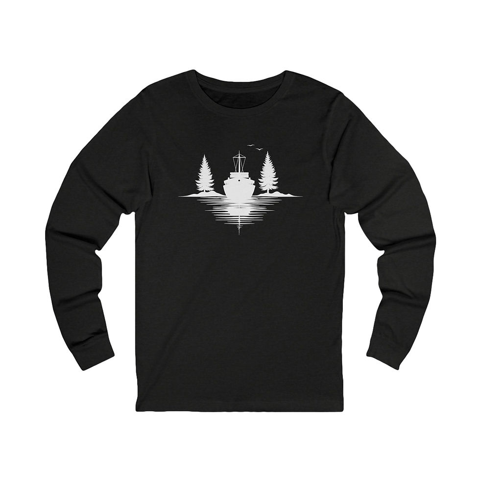 Thumbnail: Lake Vessel & Pines Unisex Jersey Long Sleeve Tee