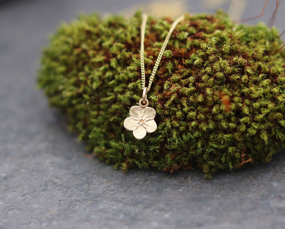 Thumbnail: Gold Forget-Me-Not Necklace