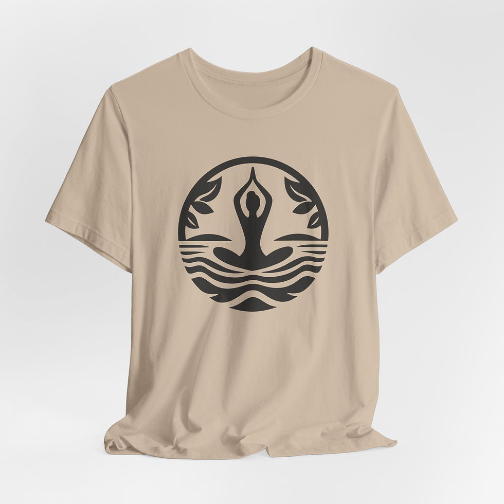 Thumbnail: Yoga Pose Silhouette Unisex Jersey Short Sleeve Tee