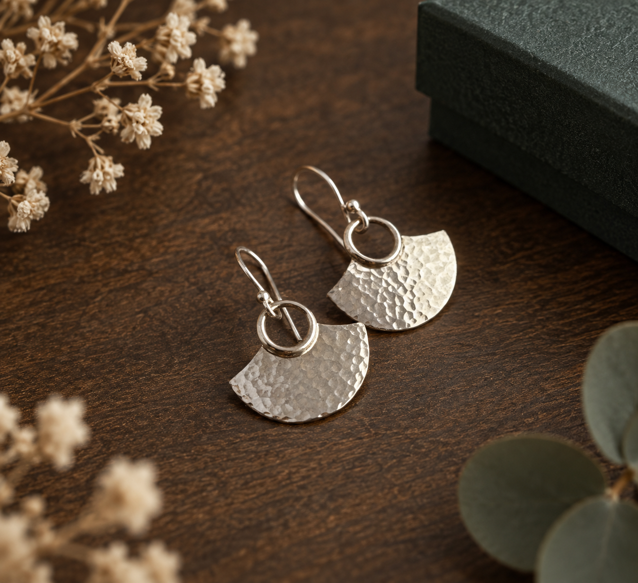 Curved Deco Dangle Earrings