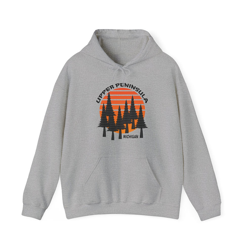 Thumbnail: Upper Peninsula Sunset Forest Unisex Heavy Blend™ Hooded Sweatshirt