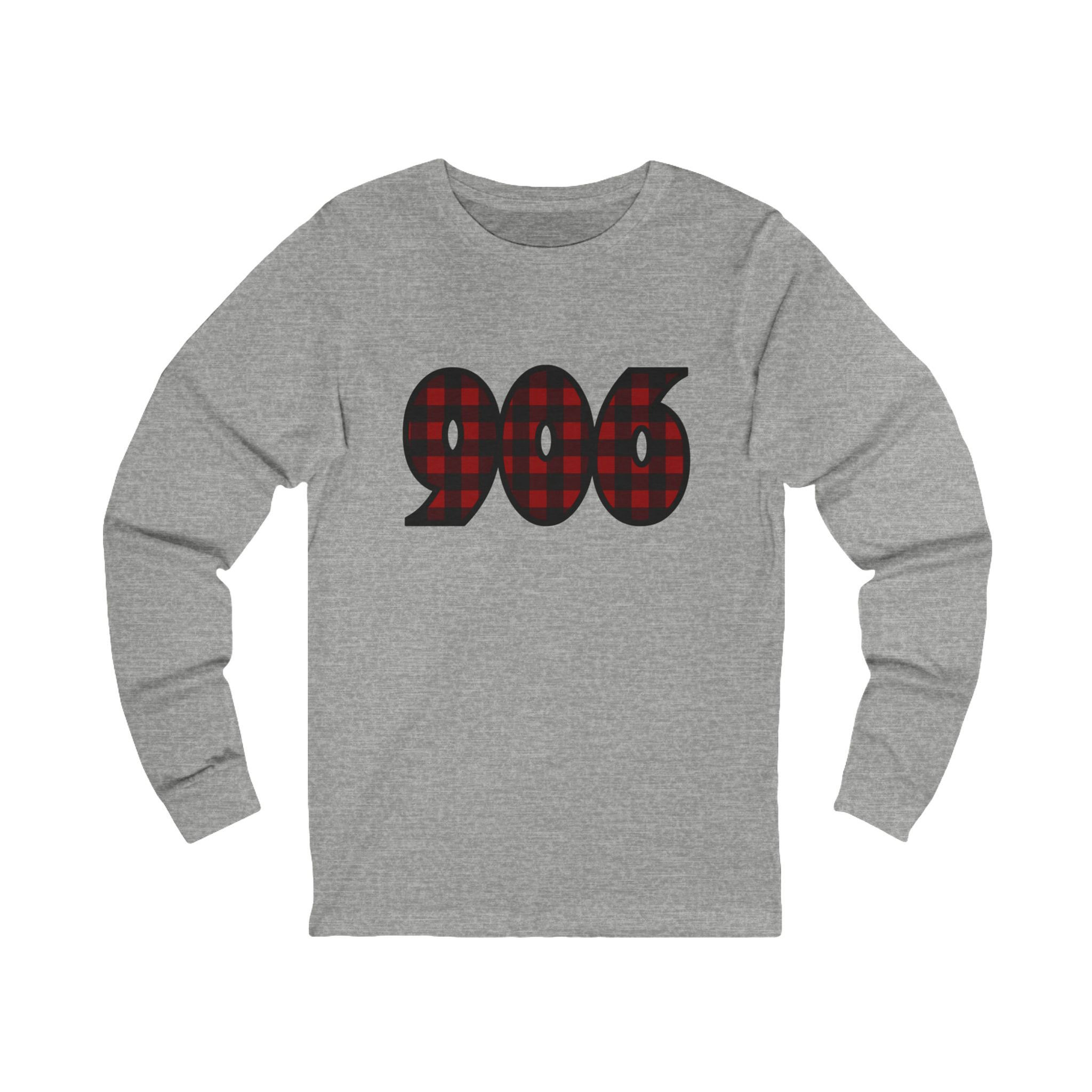 Red & Black Plaid 906 Unisex Jersey Long Sleeve Tee