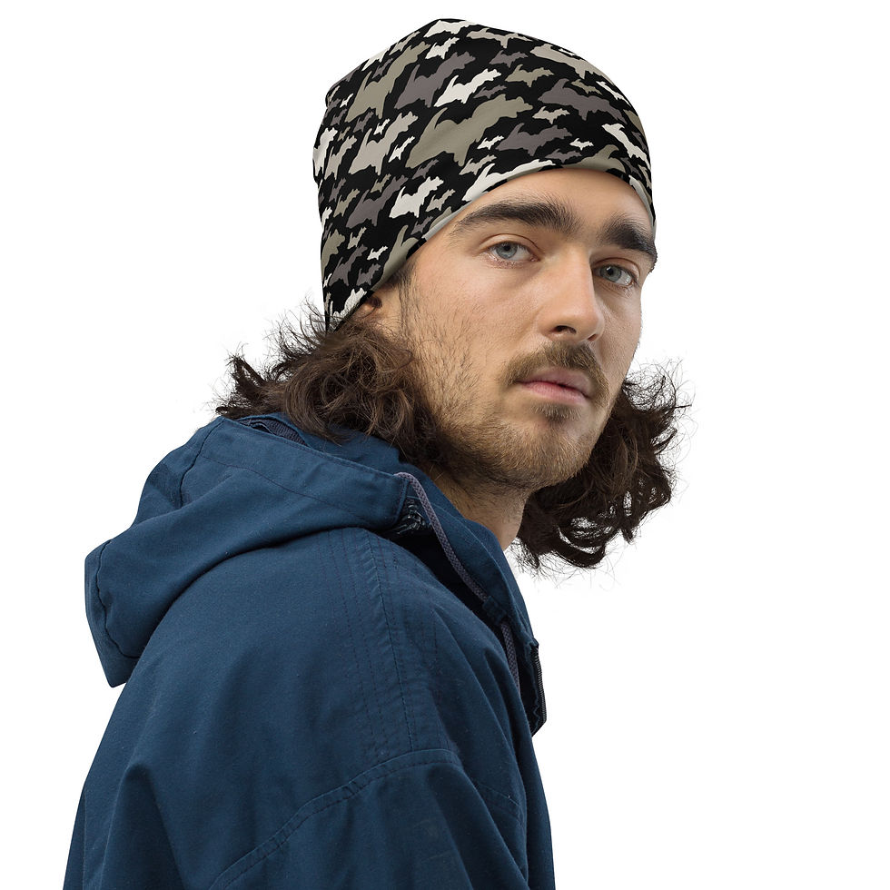 Thumbnail: UP Camo Brown on Black Print Beanie