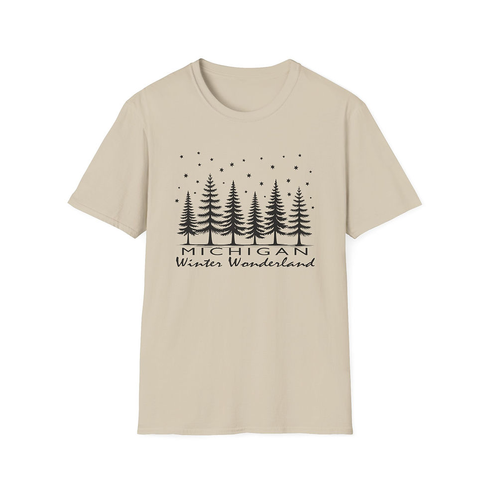 Thumbnail: Michigan Winter Wonderland Unisex Softstyle Tee Shirt