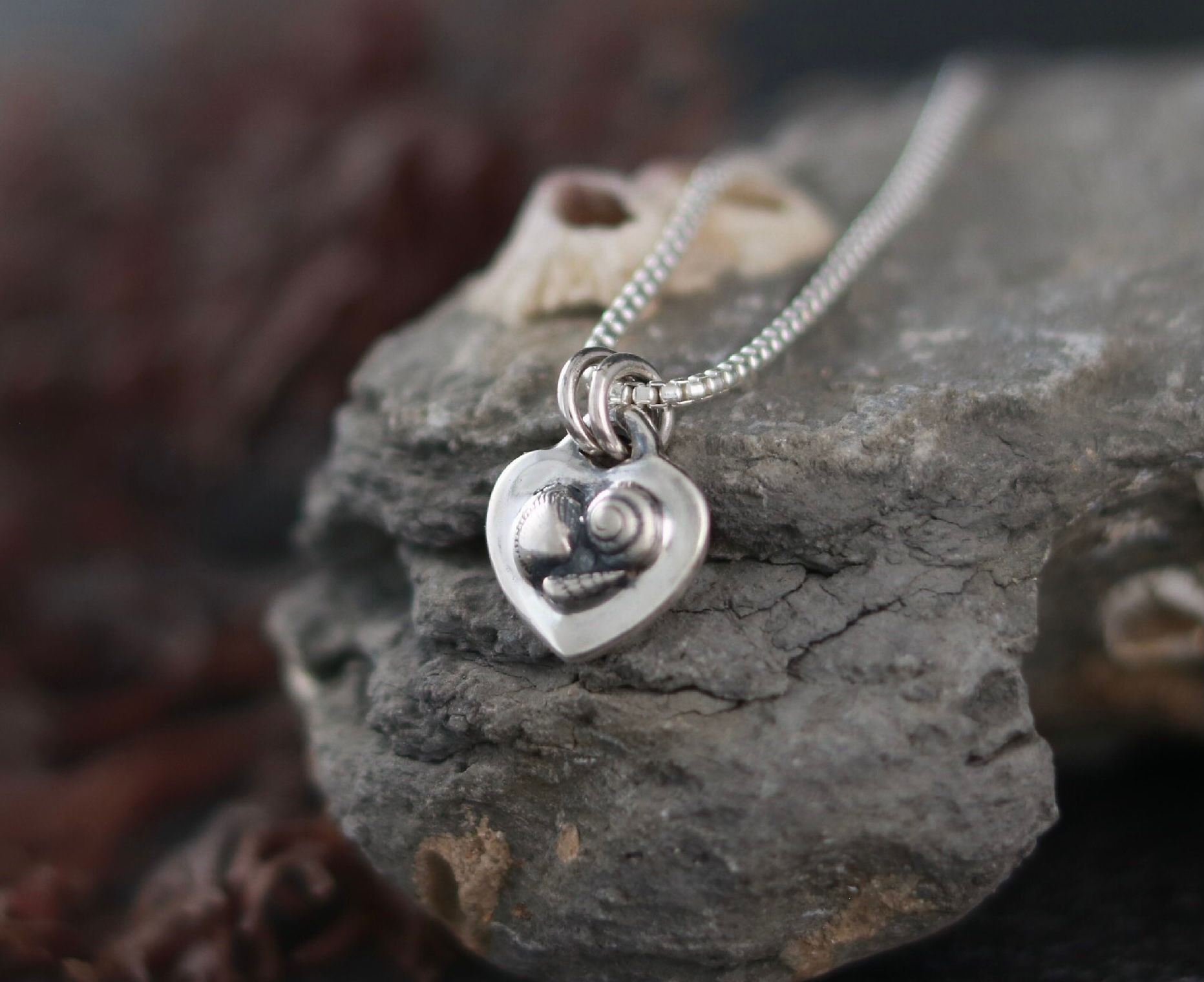 Sea Shell Heart Necklace