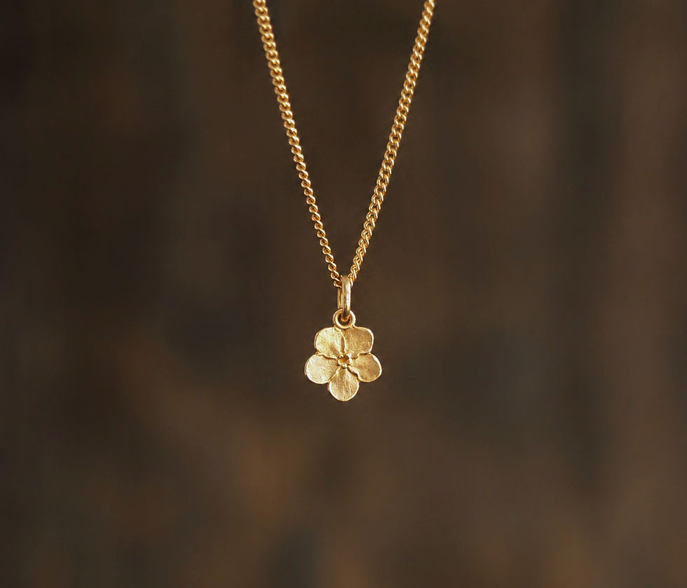 Thumbnail: Gold Forget-Me-Not Necklace
