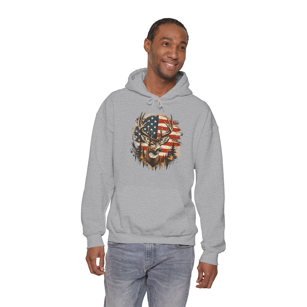 Thumbnail: American Deer Hunter Unisex Heavy Blend™ Hooded Sweatshirt