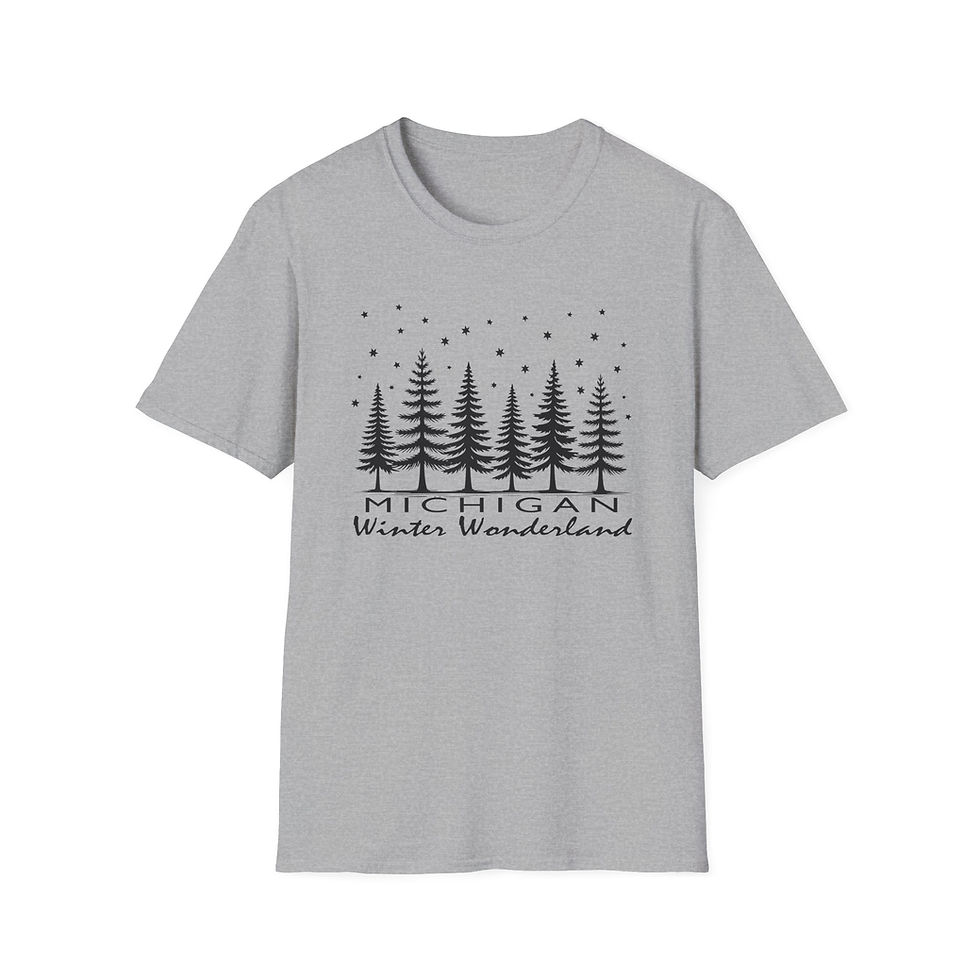 Thumbnail: Michigan Winter Wonderland Unisex Softstyle Tee Shirt