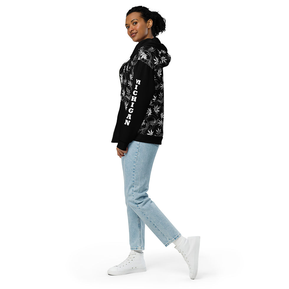 Thumbnail: Michigan Smoke and Pot Zip Unisex Hoodie (11 sizes)