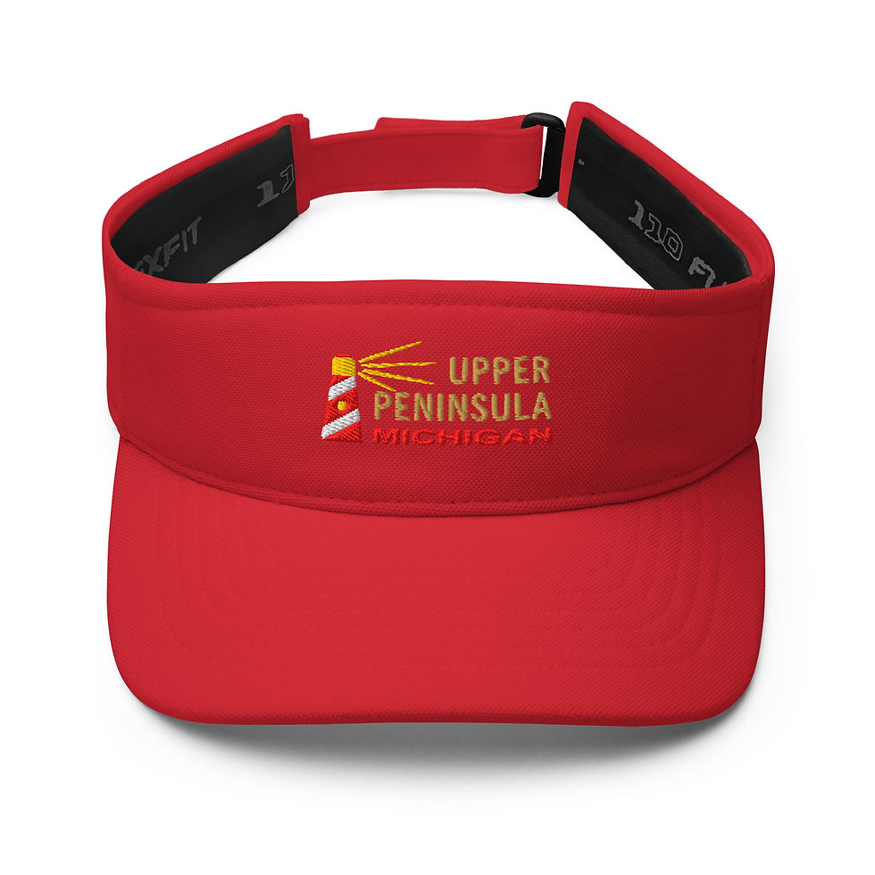 Thumbnail: Upper Peninsula Michigan Lighthouse Flexfit Visor