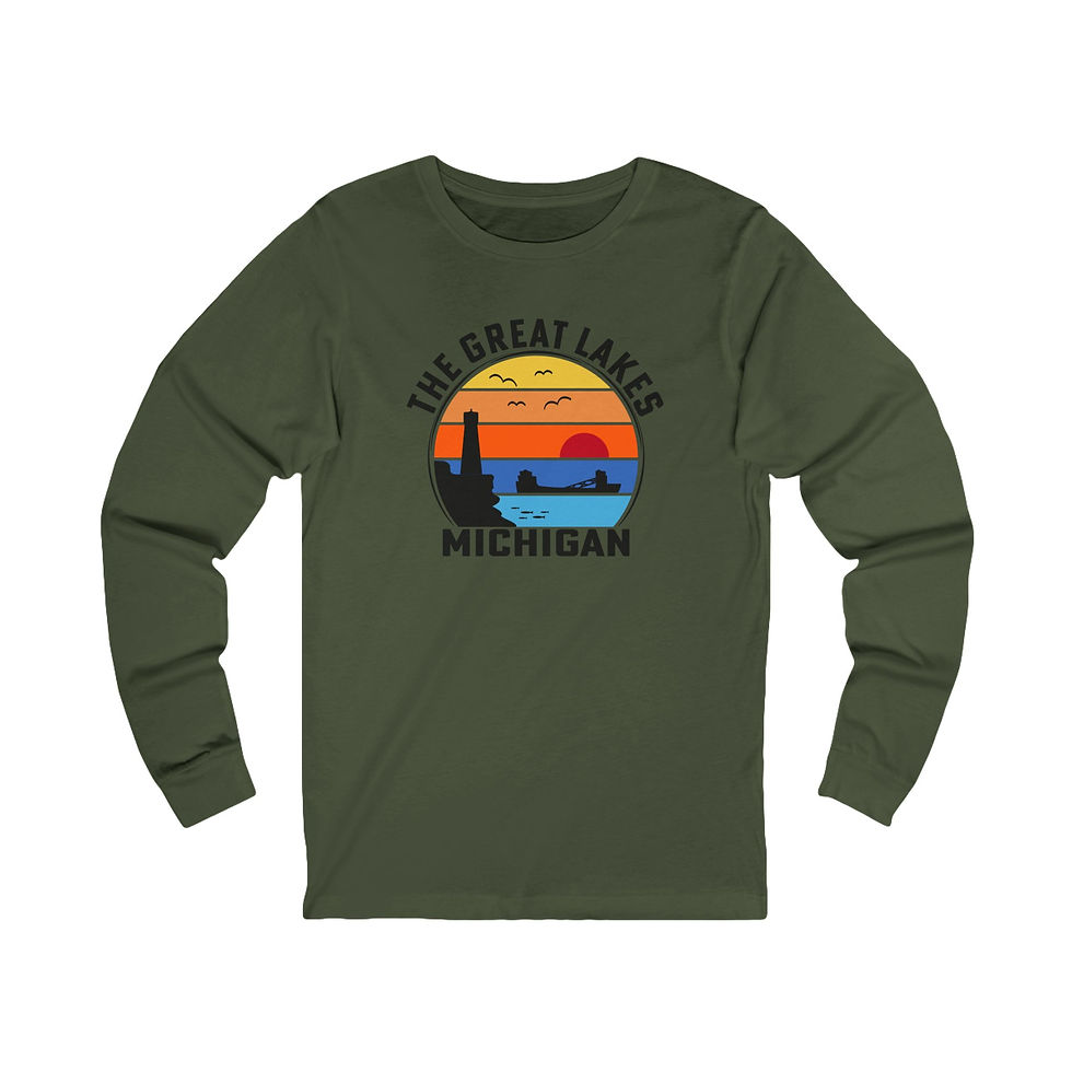 Thumbnail: The Great Lakes Michigan Unisex Jersey Long Sleeve Tee