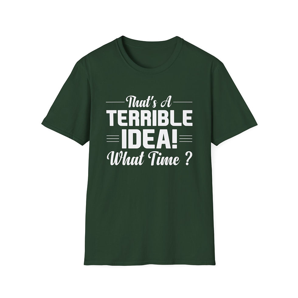 Thumbnail: Terrible Idea! Graphic Unisex Softstyle Tee Shirt
