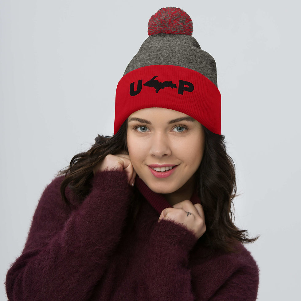 Thumbnail: UP Black Thread Pom-Pom Beanie