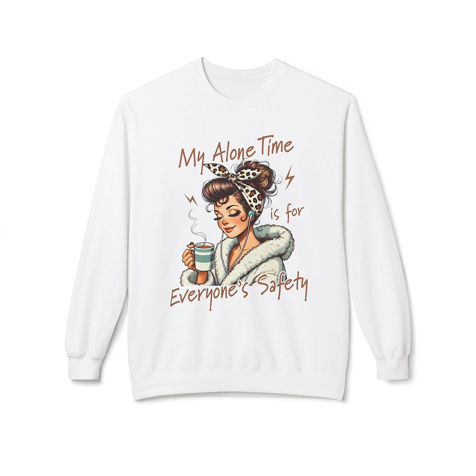 Thumbnail: My Alone Time Unisex Midweight Fleece Crewneck Sweatshirt