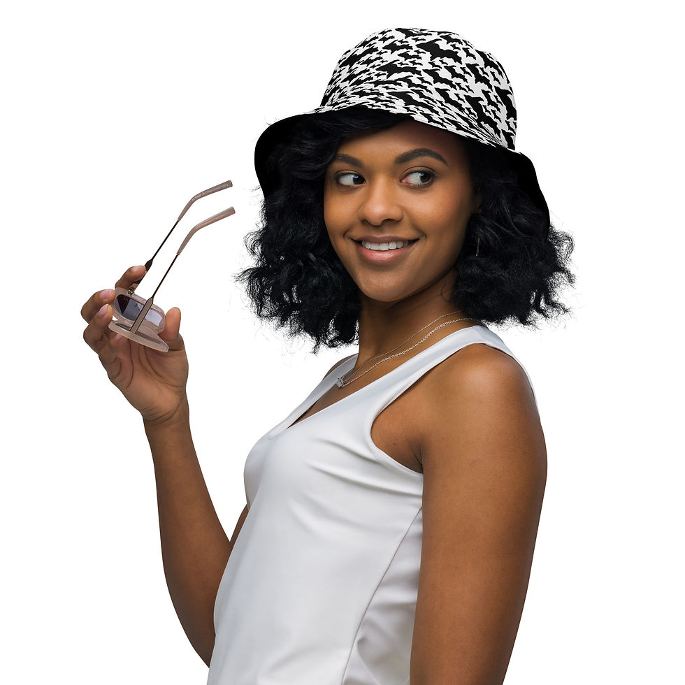 Thumbnail: Yooper Camo Mono Design P477 - Unisex Reversible Bucket Hat