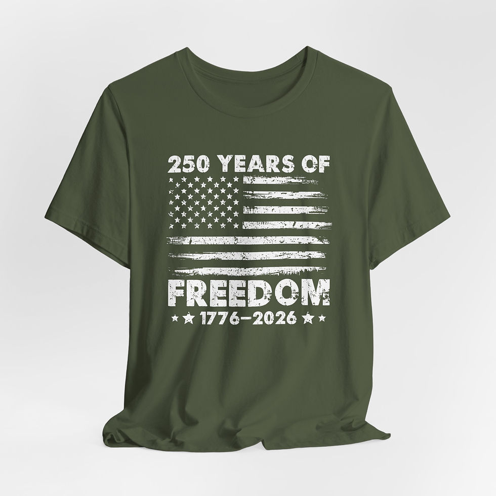 Thumbnail: 250 Years of Freedom 1776-2026 Jersey Short Sleeve Tee