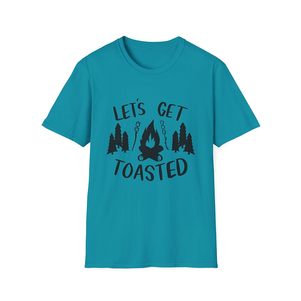 Thumbnail: Let's Get Toasted Camping Unisex Softstyle Tee Shirt