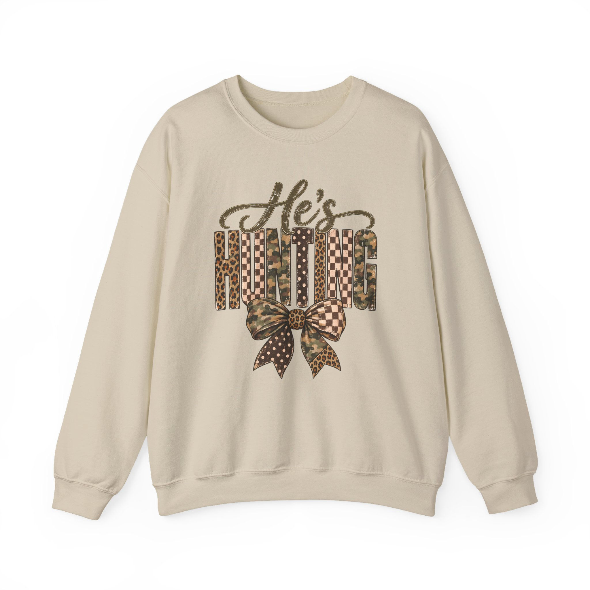 He's Hunting Unisex Heavy Blend™ Crewneck Sweatshirt