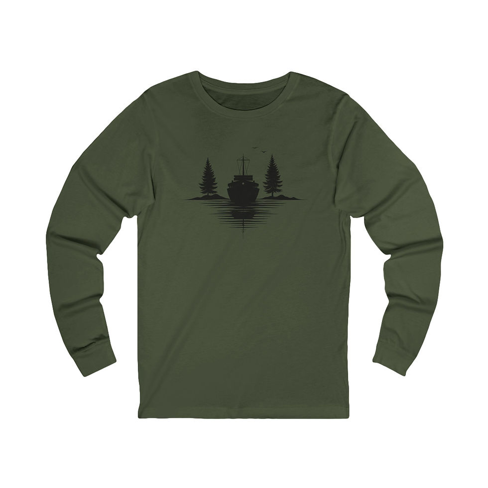 Thumbnail: Lake Vessel & Pines Unisex Jersey Long Sleeve Tee