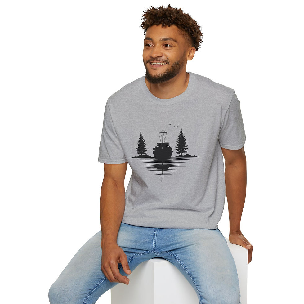 Thumbnail: Lake Vessel & Pines Unisex Softstyle Tee Shirt