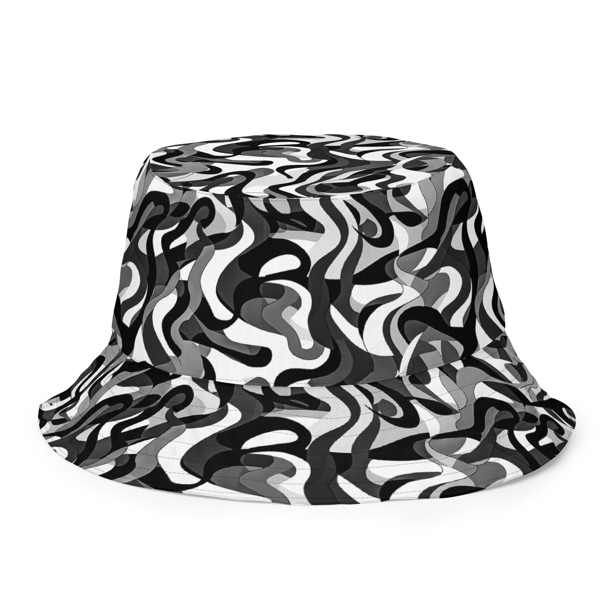 Yooper Black/White Camo Unisex Reversible Bucket Hat