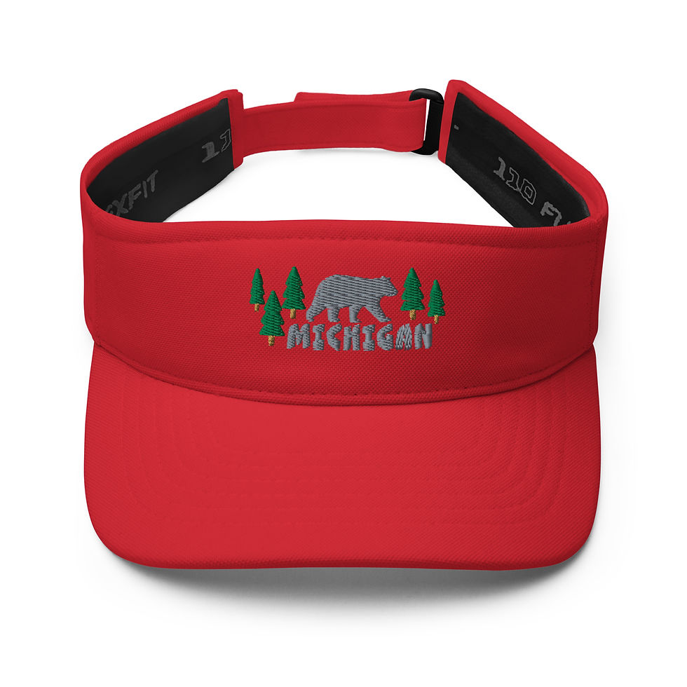 Thumbnail: Michigan Bear Flexfit Visor