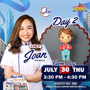 Chef Joan Demo schedule at WOFEX Manila Day 2