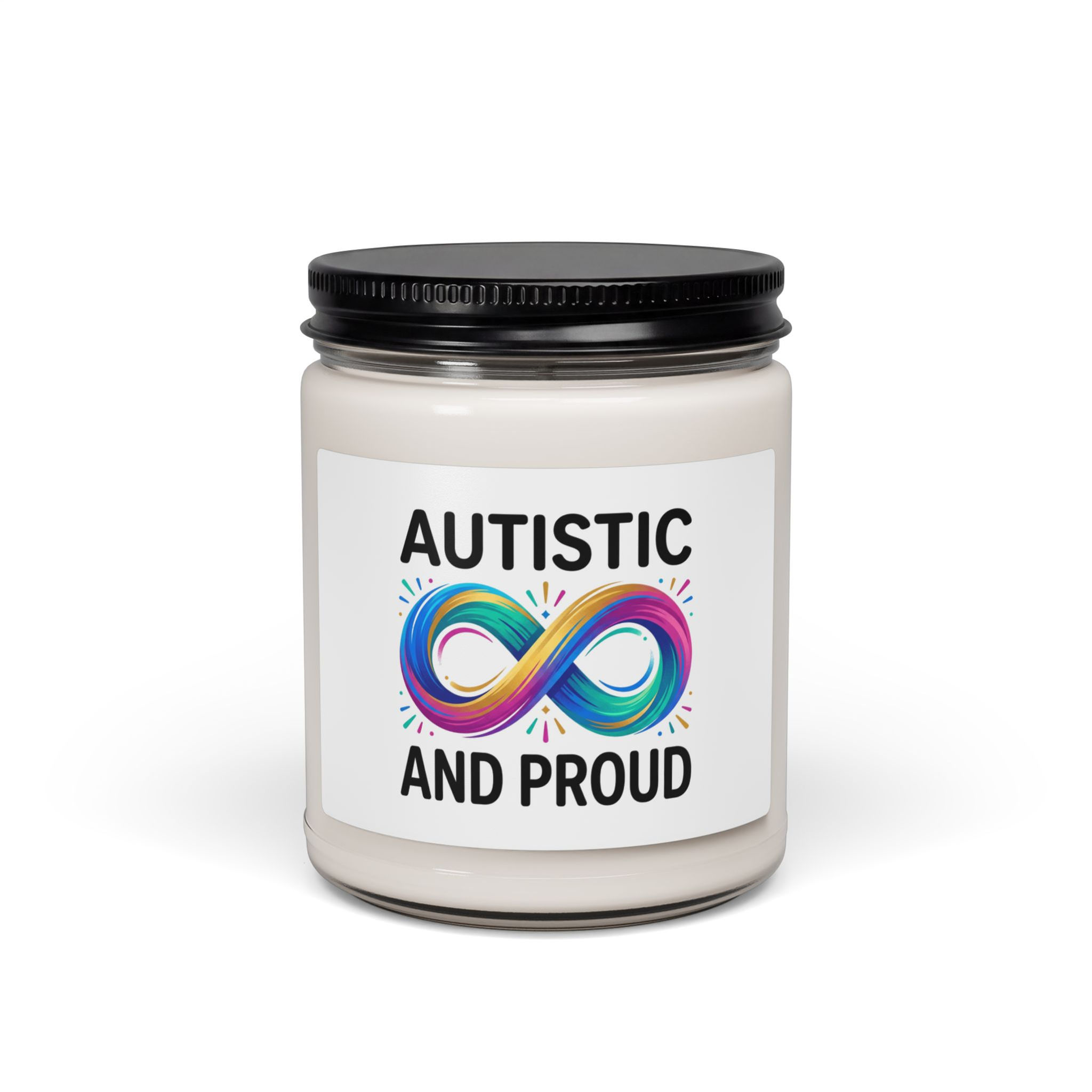 Autistic and Proud Candle | Soy Scented, Neurodiversity Pride, Sensory-Friendly