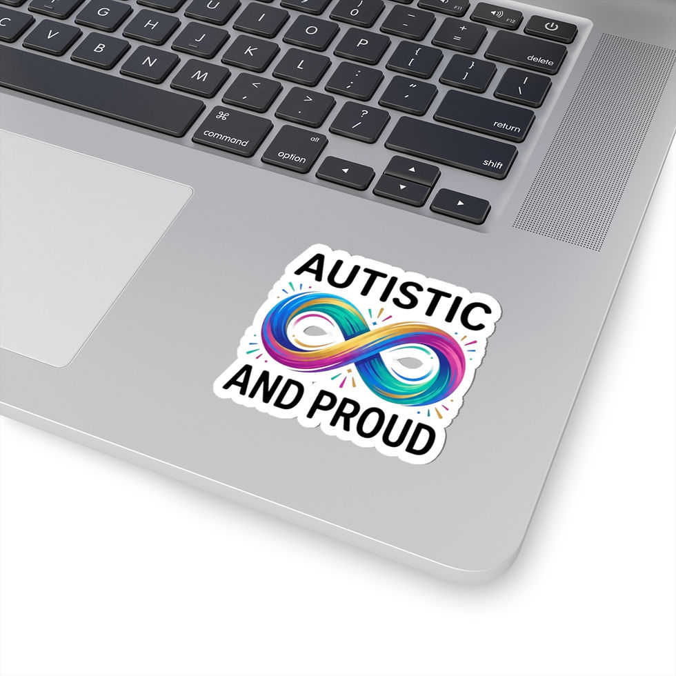 Thumbnail: Autistic and Proud Infinity Sticker | neurodiversity, autistic pride, affirming