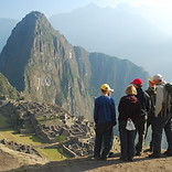 image of a tour group at Macchu Picchu, main image for the tourism and hosting section